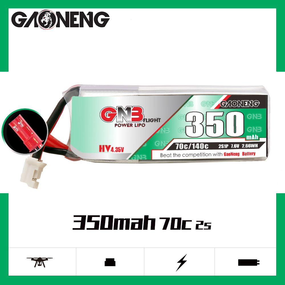 GAONENG GNB 2S 7.6V 350mAh 70C - Drone Battery Lipo review and price
